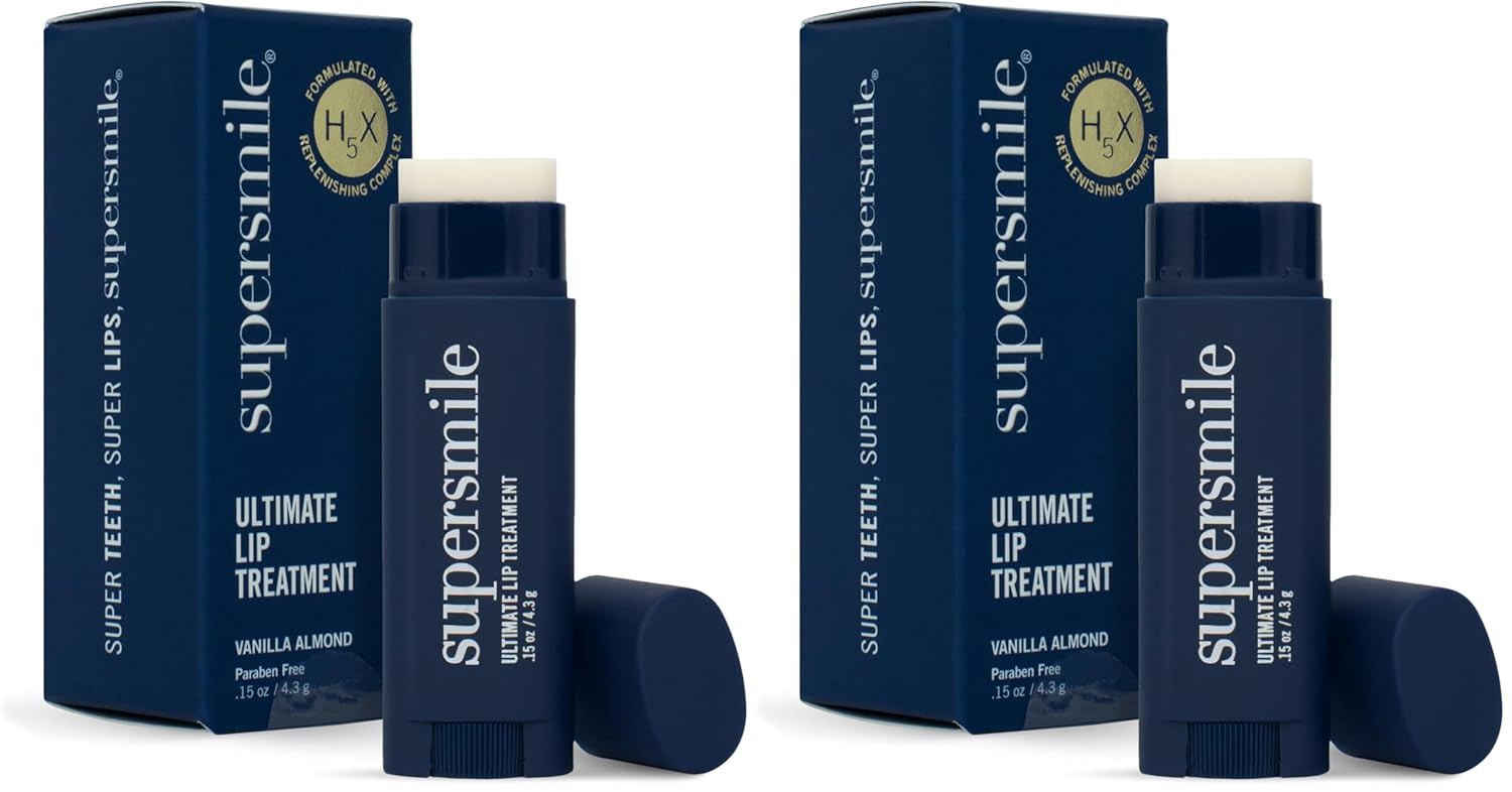 Supersmile Ultimate Lip Treatment – Healing for Dry, Cracked Lips – Nourishing Lip Balm with Collagen & Shea Butter – Hydrating Lip Plumper & Soothing Lip Moisturizer (Pack of 2) Supersmile Ultimate Lip Treatment – Healing for Dry, Cracked Lips – Nourishing Lip Balm with Collagen & Shea Butter – Hydrating Lip Plumper & Soothing Lip Moisturizer (Pack of 2)