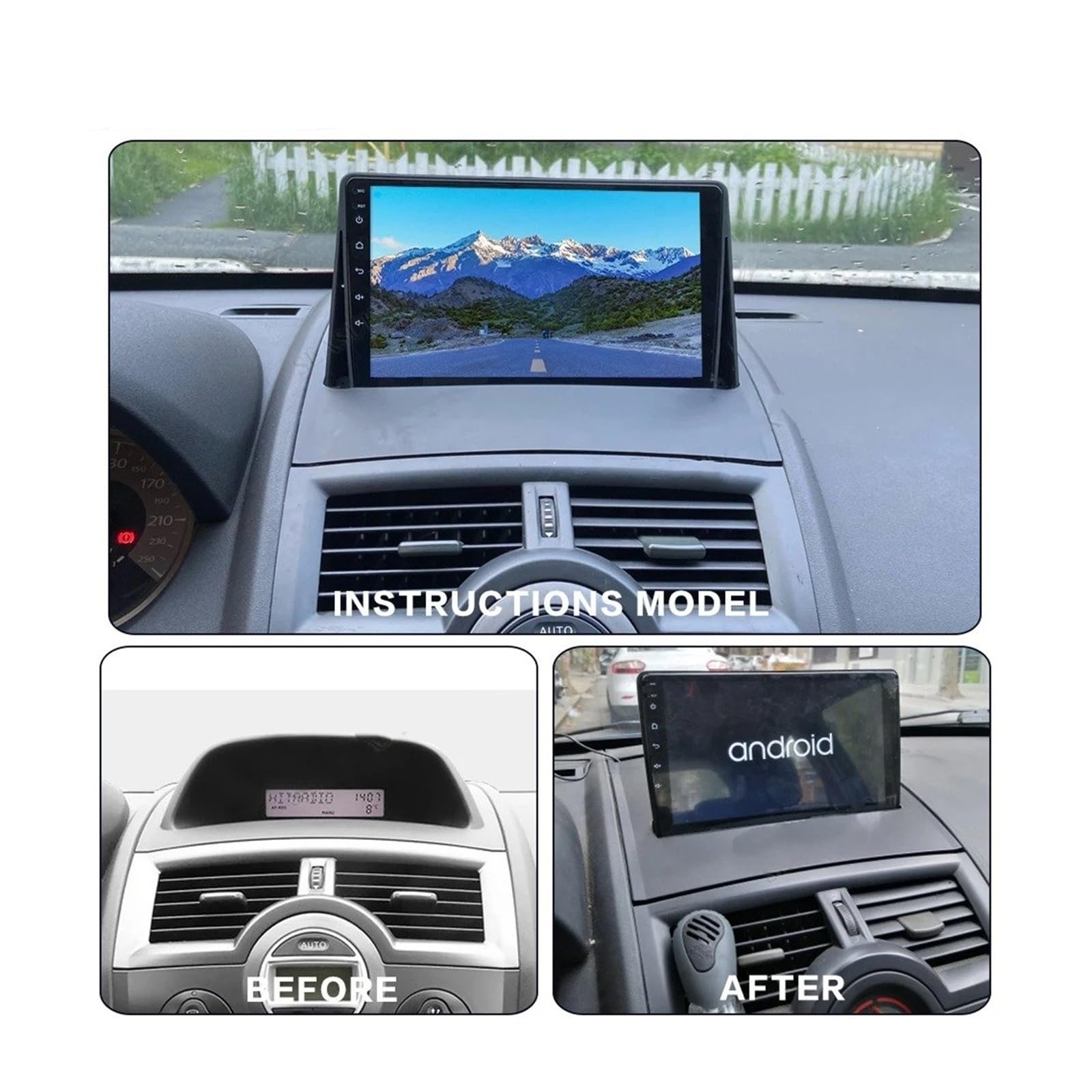 Mascherina Autoradio Cornice Stereo per Megane 2 2002 2003 2004 2005 2006 2007 2008 2009 9 Pollici Auto Radio Fascia Pannello Manica Filo Telaio Cruscotto Accessori Canbus