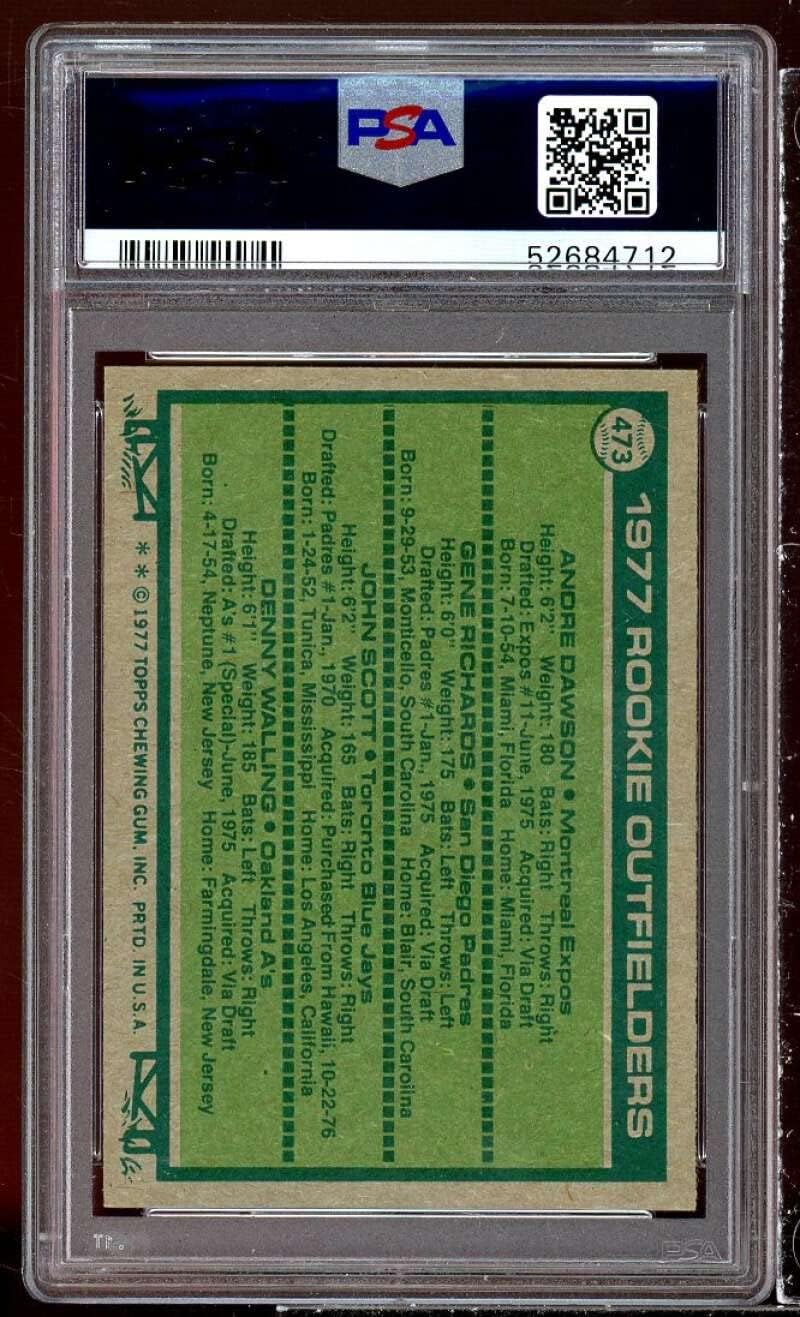 Andre Dawson; Gene Richards; John Scott; Denny Walling PSA GRADED 8 (Baseball Card) 1977 Topps - [Base] #473