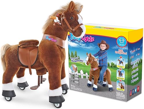 Miniatura 7 de PonyCycle Caballo Pony Niños Ride on Toys Classic Model U (con freno/36 pulgadas de altura/tamaño 4 para edades de 4 a 7) caballo caballo caminando