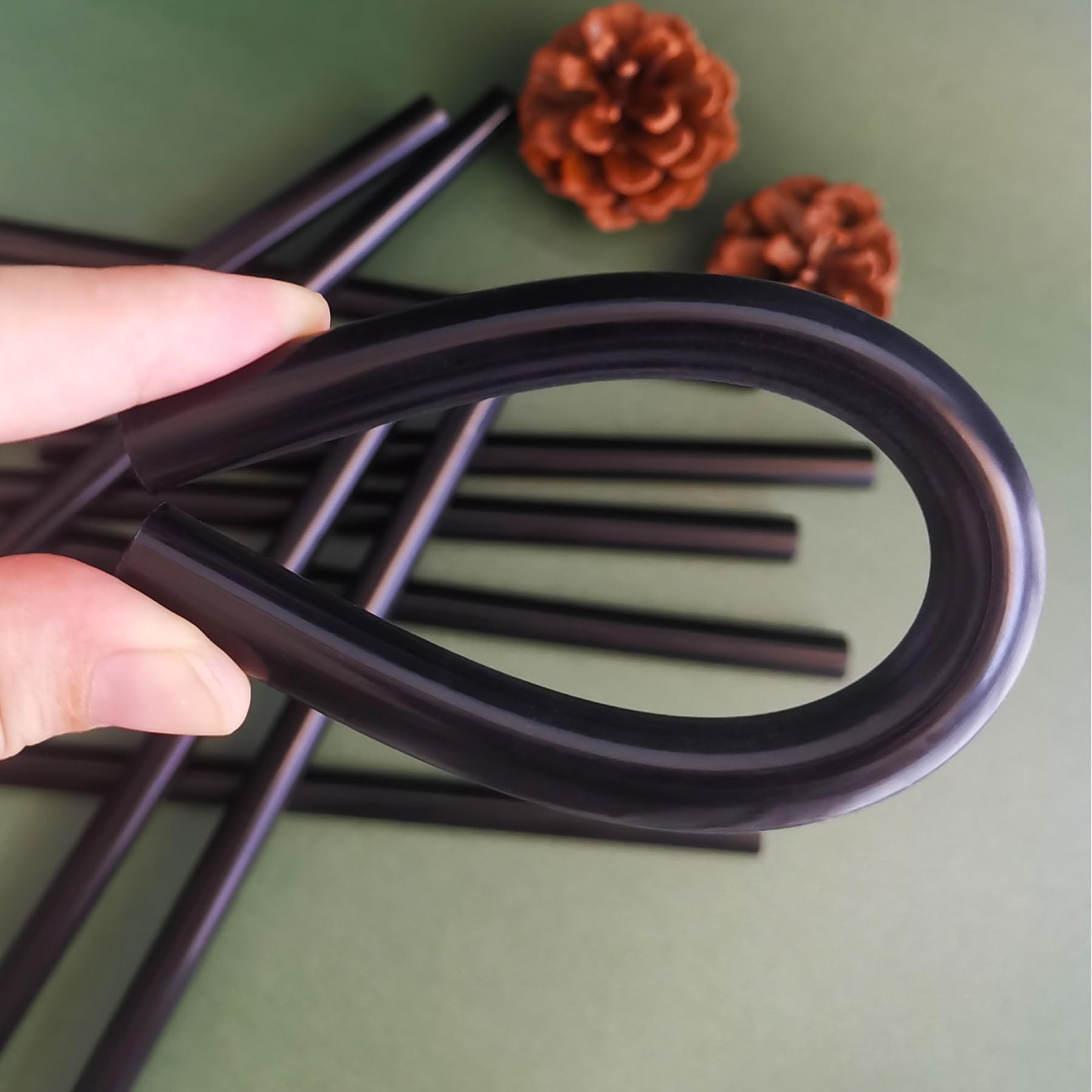 20 Pz Colla a Caldo Bastoncini 200mm x 10mm Nero Adesivo per Pistola Colla a Caldo