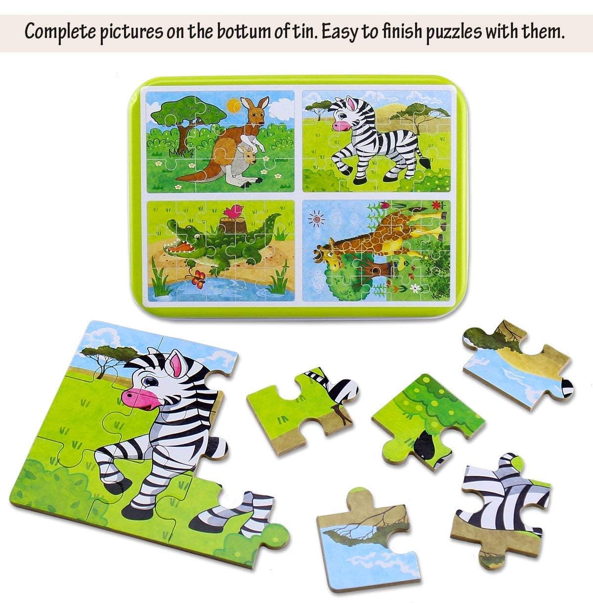 BBLIKE Puzzle, Puzzle per Bambini, 4 Diversi Livelli di Difficoltà, 9 Pezzi, 12 Pezzi, 15 Pezzi, 20 Pezzi, Giocattolo Educativo Perfetto per Ragazzi Ragazze di 2 Anni +