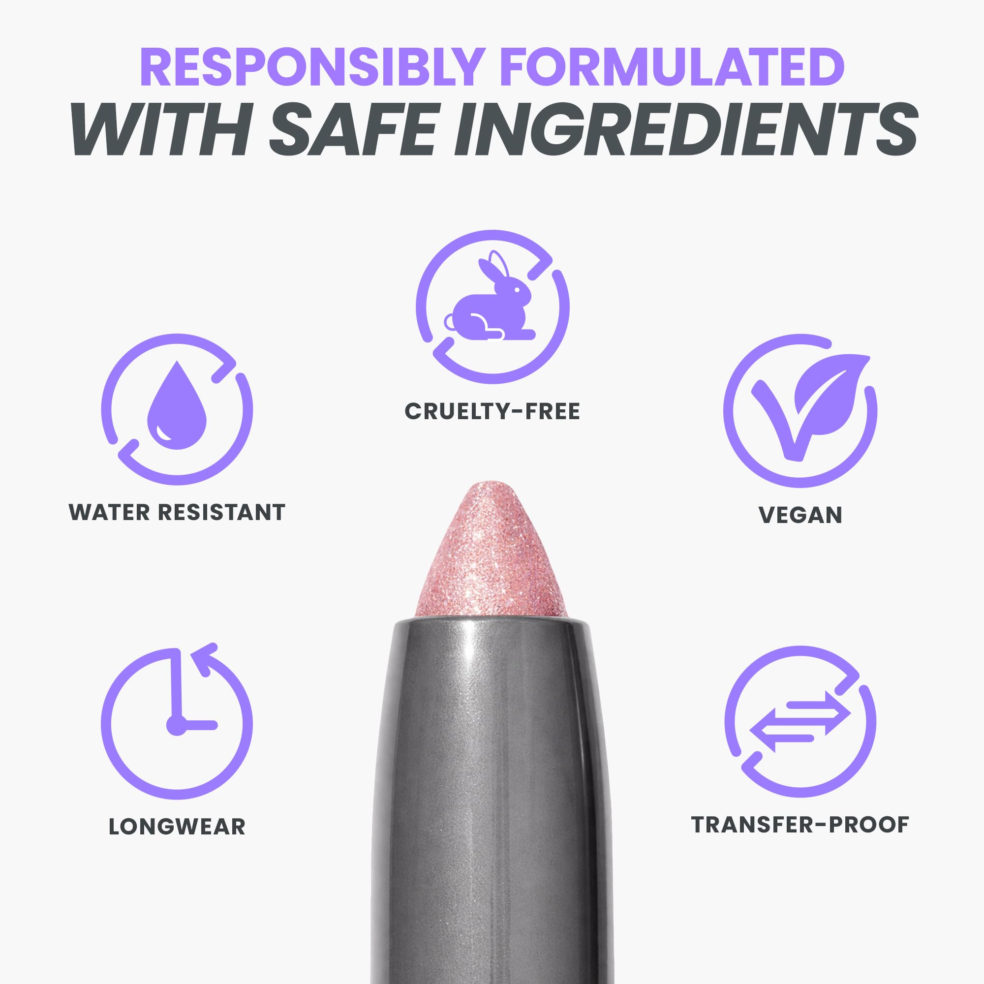 Wonderskin IYKYK Eyeshadow Stick - Stick de Fard à paupières Multi-Usage, Longue Tenue, imperméable et léger, Fard à paupières métallique (Pink Quartz)