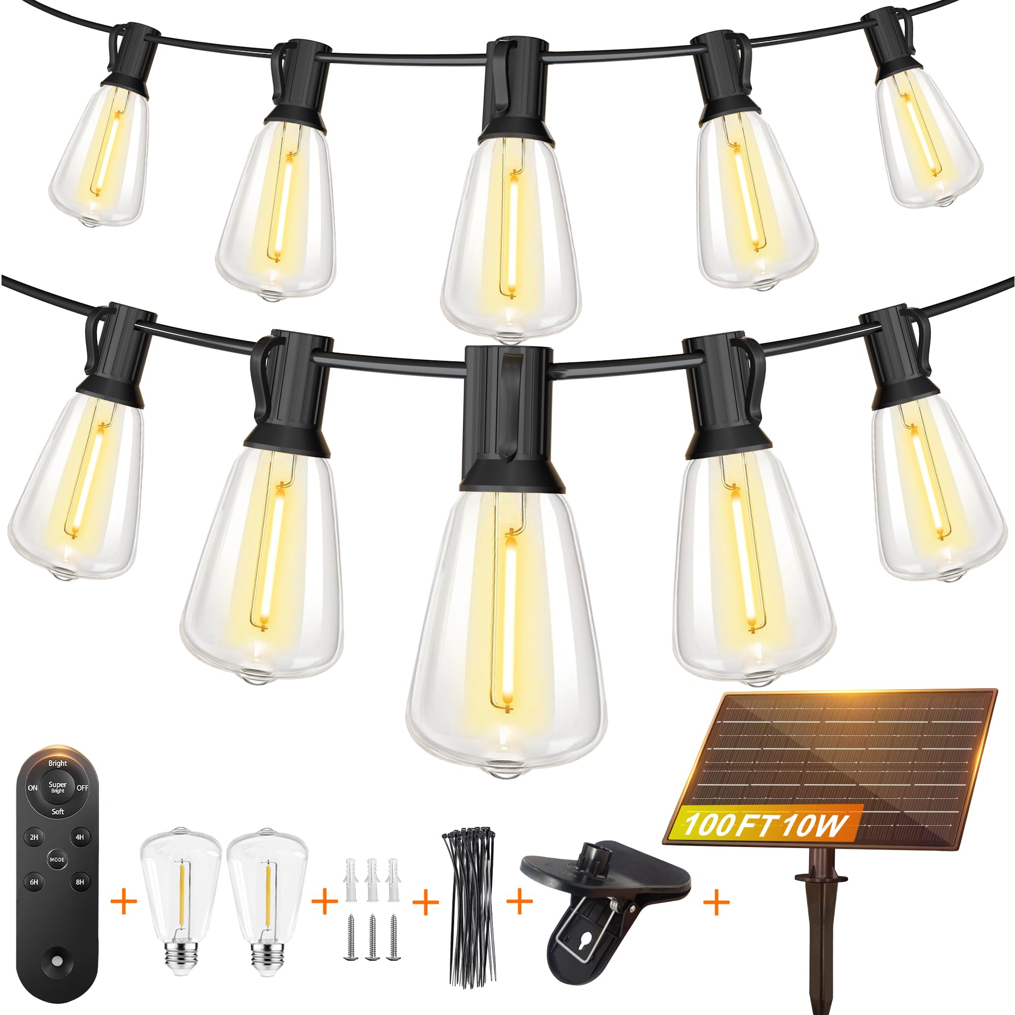 BLIATLUS 100FT Solar String Lights