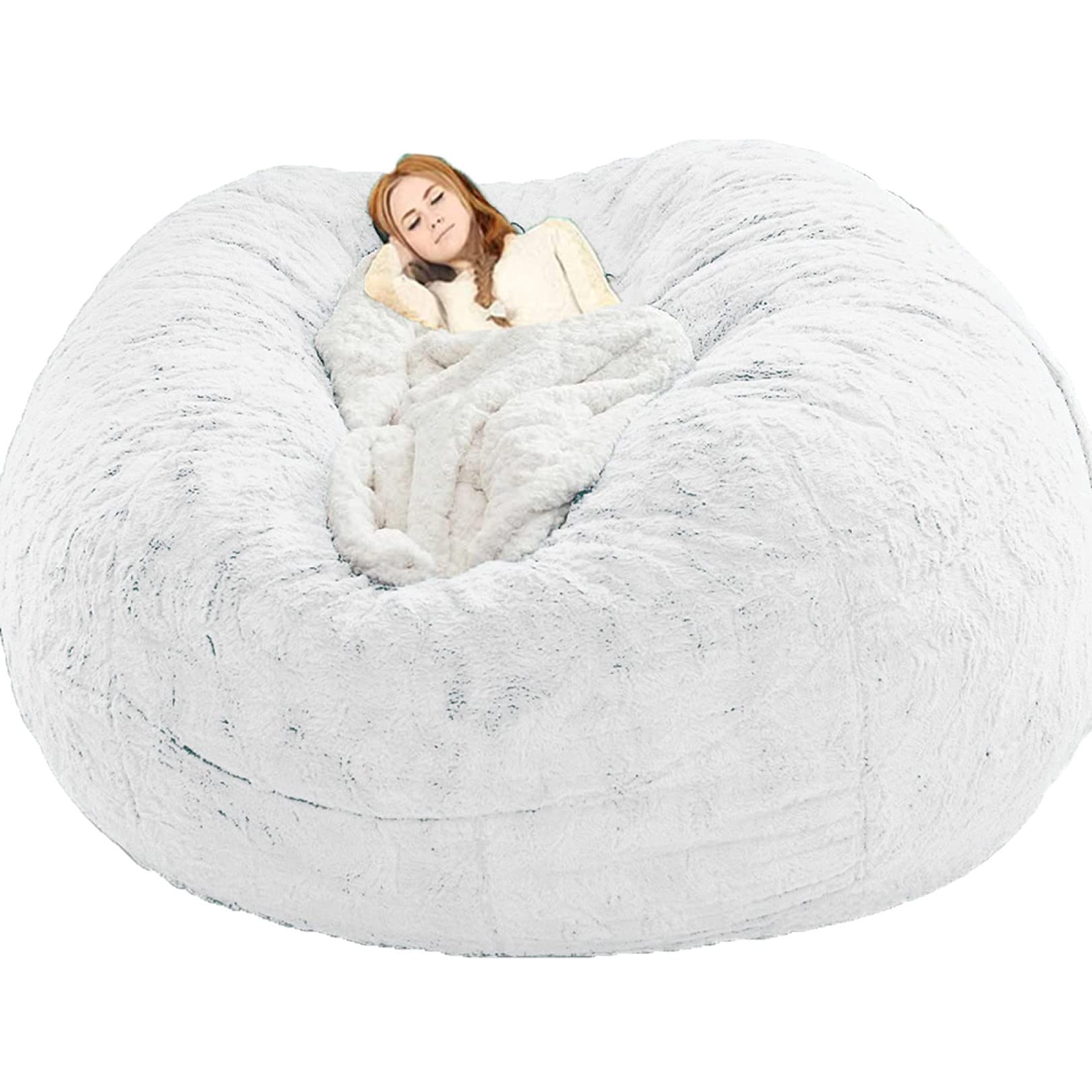 5/6/7ft Giant Bean Bag Chairs for Adults Cuddle Chairs for Living Room Beanbag Chairs Sofa (Stuffing Not Included)