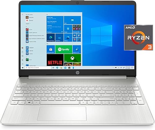 HP 15-EF100 Laptop 2021 15.6" FHD 1920 x 1080 Pantalla AMD Ryzen 3 3250U, 2 núcleos, gráficos AMD Radeon, 64GB DDR4, 4TB SSD, Wi-Fi 5, Bluetooth 5,