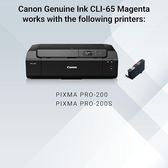 Canon CLI-65 Genuine Magenta Ink Tank, Compatible with PIXMA PRO-200, and PIXMA PRO-200S Printers