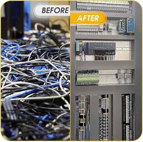 Miniatura 5 de Canaleta de cables, kit de gestión de cables de ranura abierta de 95 pulgadas con estructura a presión mejorada, cubierta de cable para debajo del