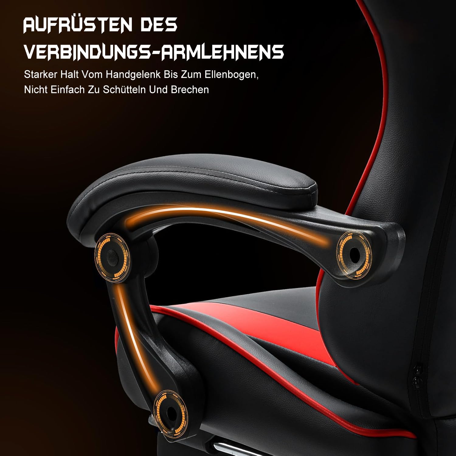 DUMOS Sedia da gaming, ergonomica, con poggiapiedi, in policarbonato, traspirante, con cuscino lombare regolabile, cuscino e braccioli, portata 150 kg