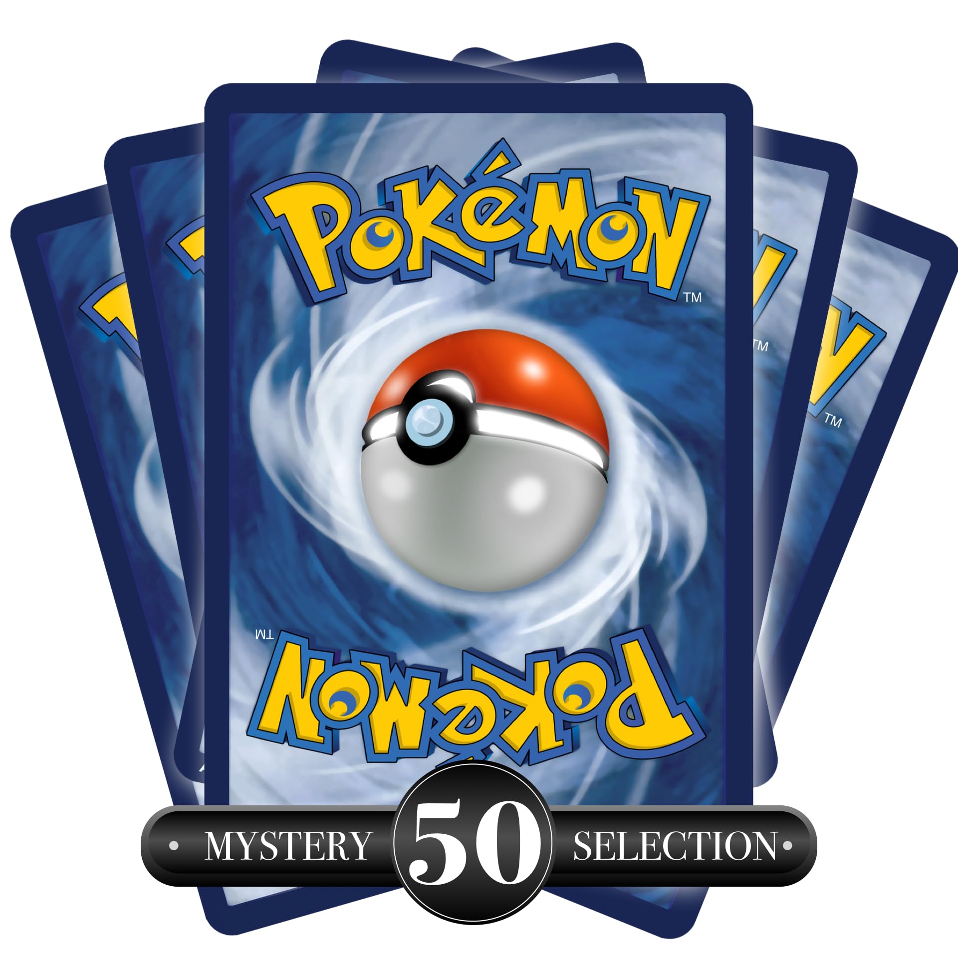 Pokemon TCG: 50 Card Mystery Pack w/ 50 Pokemon cards incl. 5 Guaranteed Holos | By The Poke Bruvs