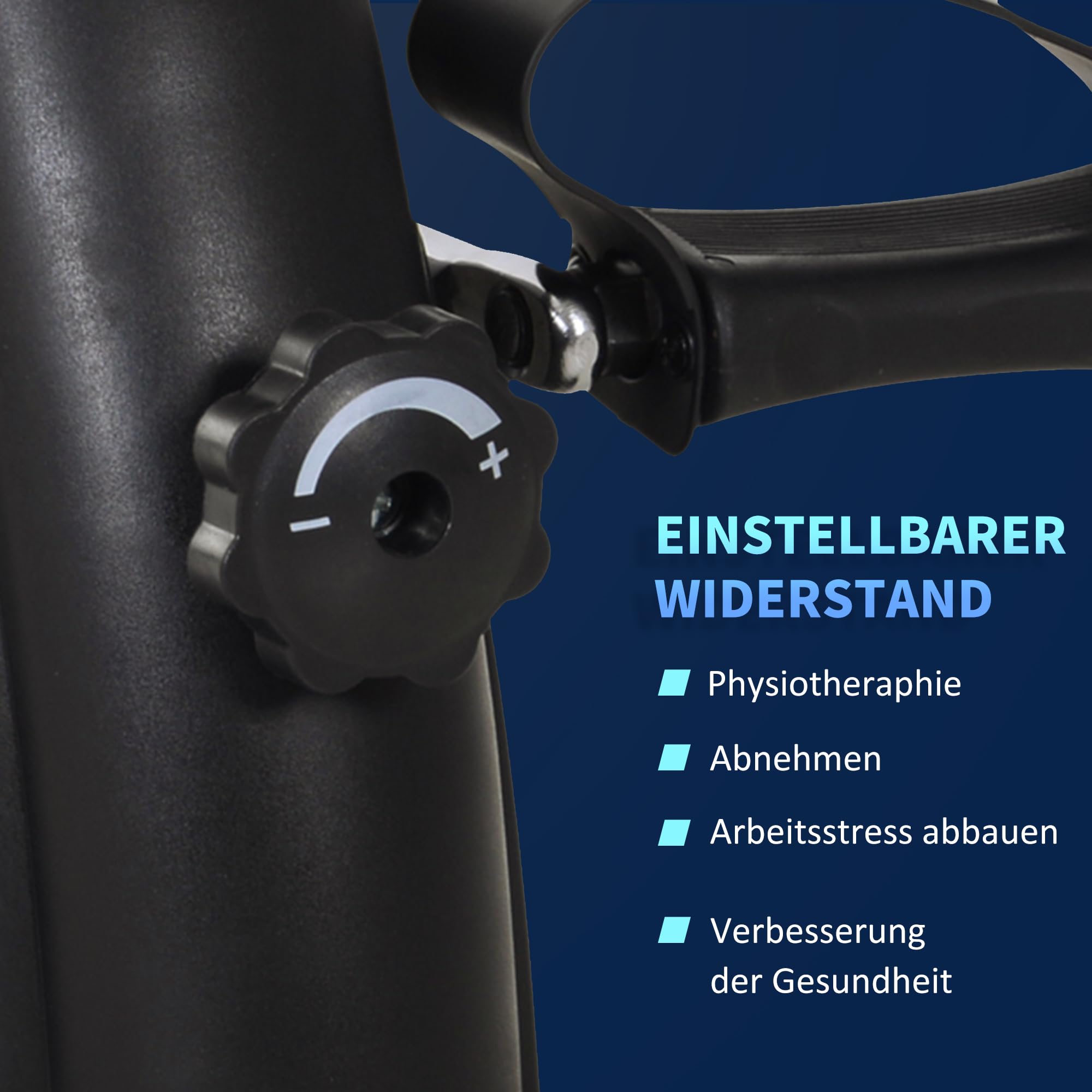 HOMCOM Mini Heimtrainer Arm-und Beintrainer Pedaltrainer für Senioren mit LCD-Display verstellbarer Widerstand Fitnessbike Hometrainer für Zuhause Heim Büro 35 x 40 x 31 cm