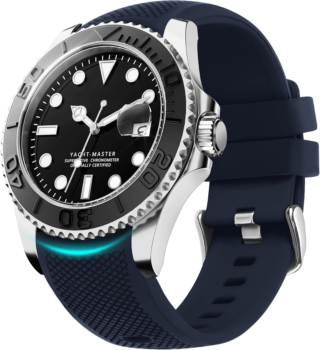 Fullmosa 22 mm 20 mm 24 mm Correas de reloj de silicona sin espacios Compatible con Samsung Galaxy Watch 7 6 5 4 3,Galaxy Watch 46 mm 42 mm,Garmin
