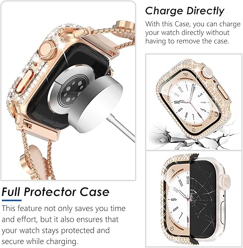Miniatura 5 de KADES Compatible con Apple Watch Series 10 de 1.81 pulgadas1.65 pulgadas, Series 9, 8, 7, 1.77 pulgadas, Series 6, 5, 4, SE de 1.73 y 1.57 pulgadas,