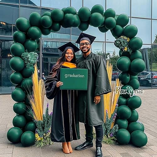 Miniatura 7 de Guirnalda de globos de color verde oscuro, globo de látex verde esmeralda de diferentes tamaños, 18 pulgadas, 12 pulgadas, 5 pulgadas, kit de arco