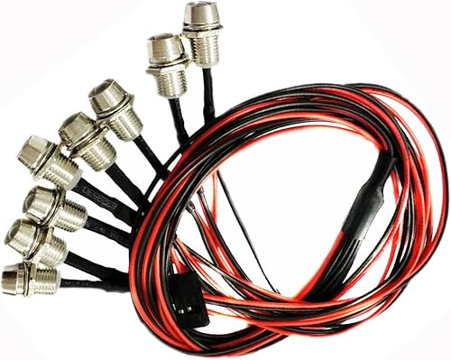 Miniatura 3 de ShareGoo - Kit de faros delanteros de luz LED de 8 leds, accesorios compatibles con Traxxas HSP Tamiya Redcat Axial SCX10 RC para automóvil, camión,
