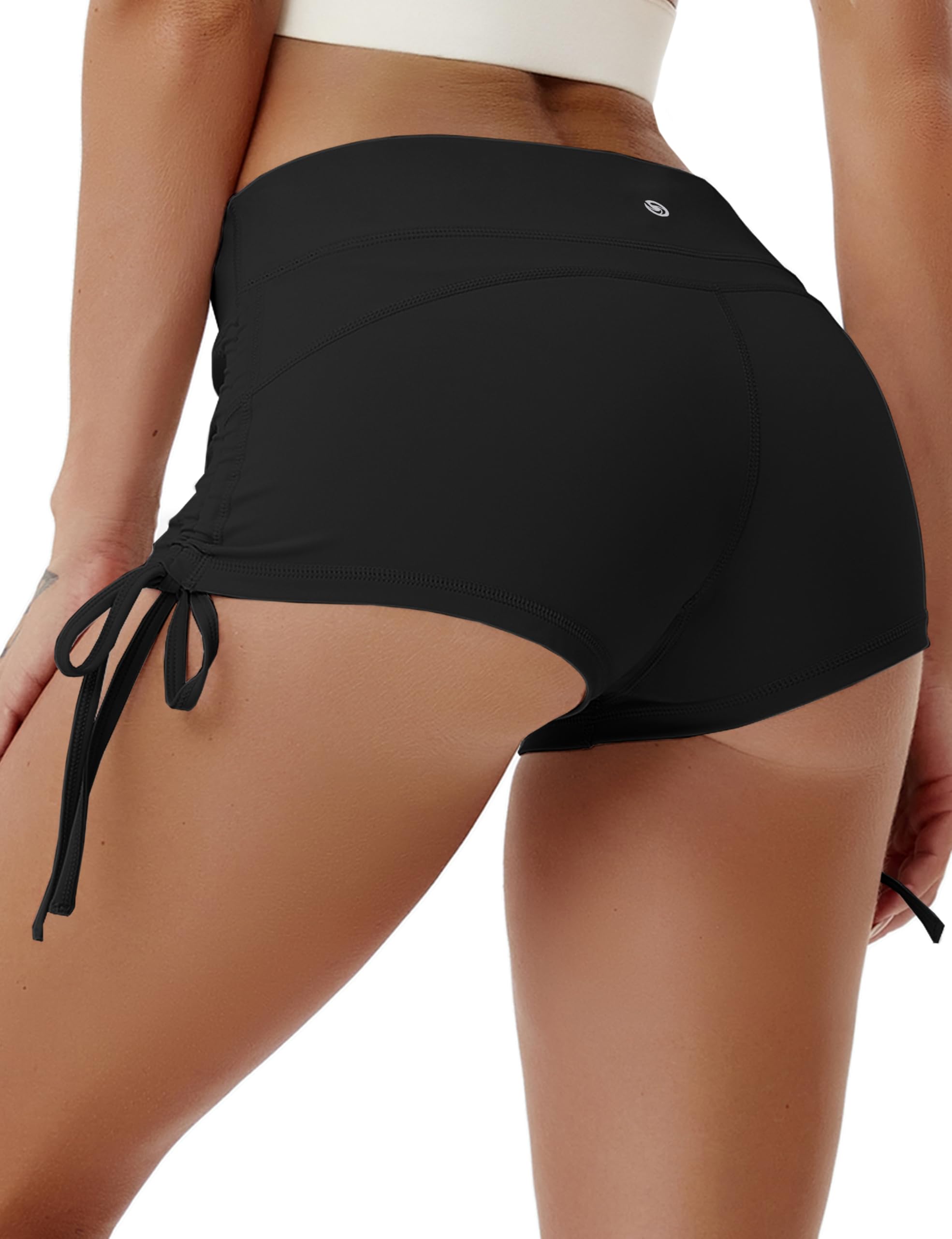 BUBBLELIME Adjustable Side Ties Sexy Booty Yoga Shorts for Women Tummy Control Running Workout Stretch Shorts