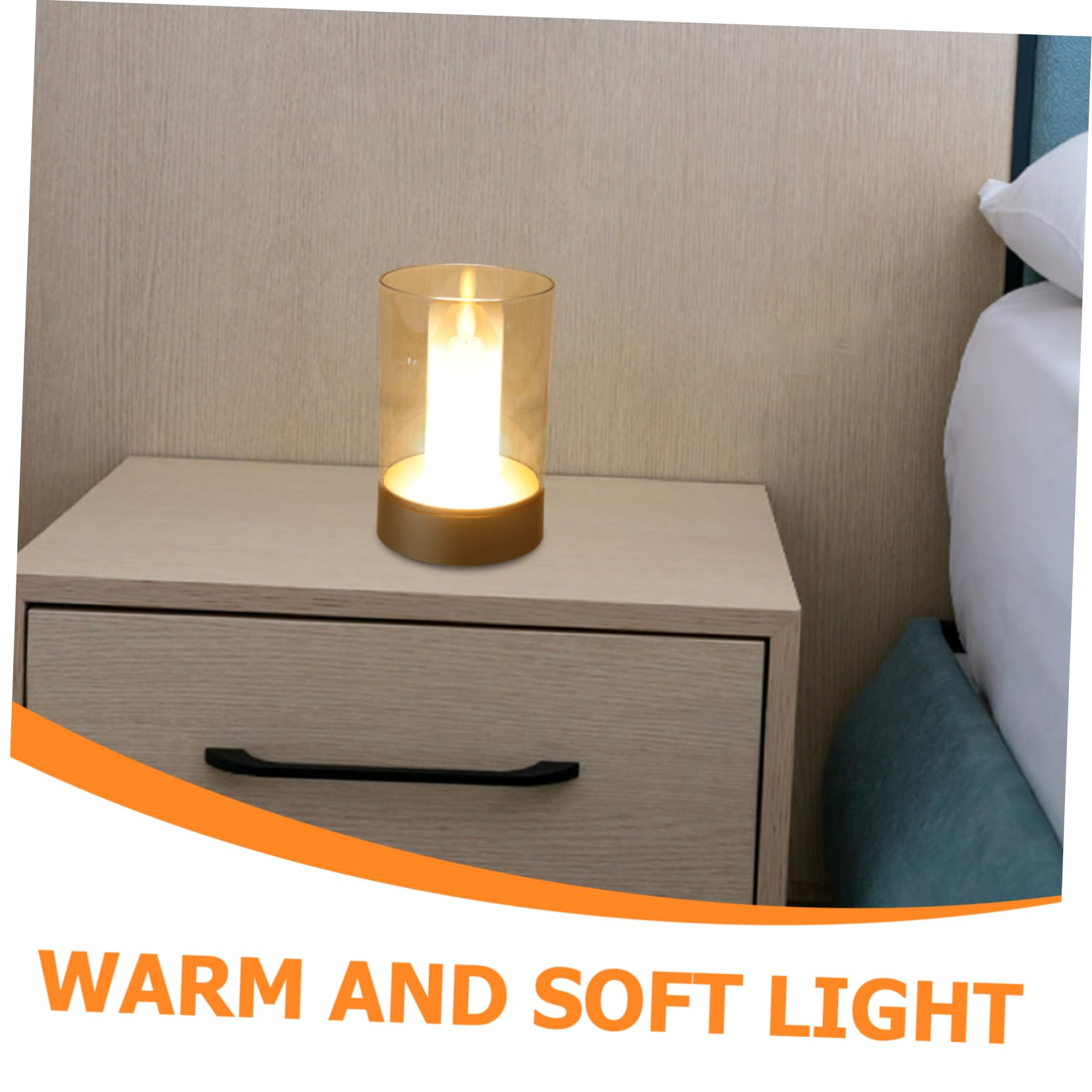 Lampada da LED Forma Candela Luce Notturna da con Effetto Decorazione da Scrivania Energetico per Regalo e Atmosfera Accogliente