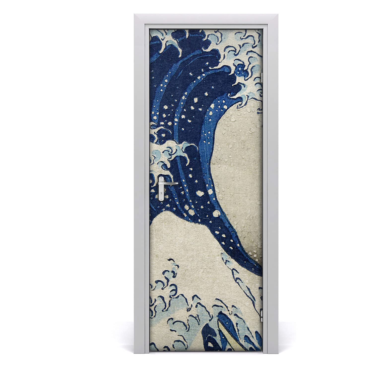 Décoration de porte grande vague kanagawa papier peint haut de gamme