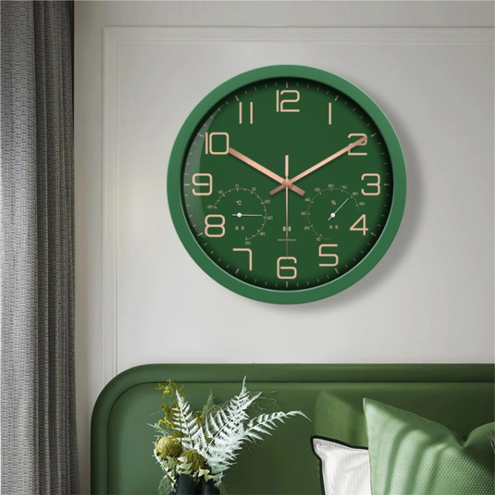 Orologio Da Bagno Orologio da parete elegante da 12 pollici, design moderno con temperatura integrata for l'arredamento dell'home office