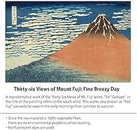 Vista 5 de 岡田園 Ukiyoe Design of Katsushika Hokusai "Red Fuji" de treinta y seis vistas del monte Fuji Mino Washi Tore japonés Kaishi Papel 20 hojas