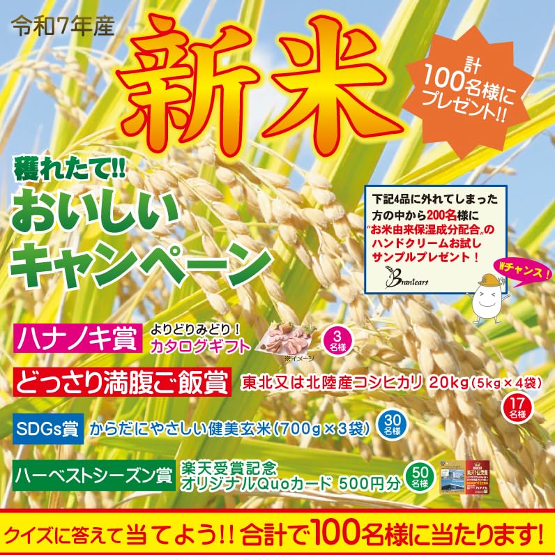 令和4年産★無洗米★20kg『にじのきらめき』★大粒で虹のようにキラキラなお米★ Amazon.co.jp: 【令和7年産】無洗米 愛知県産 にじのきらめき