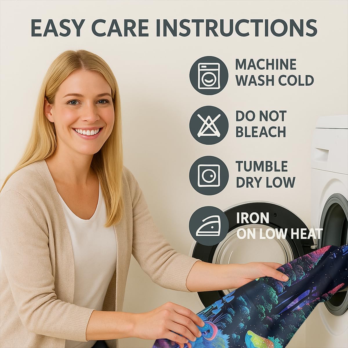 Trippy Mushroom Blackout Curtains for Girls Boys Kids Home Decor, Hippie Visionary Psychedelic Forest Grommet Thermal Insulated Drapes Darkening Window Curtain for Bedroom Living Room, 72 x 63 Inch