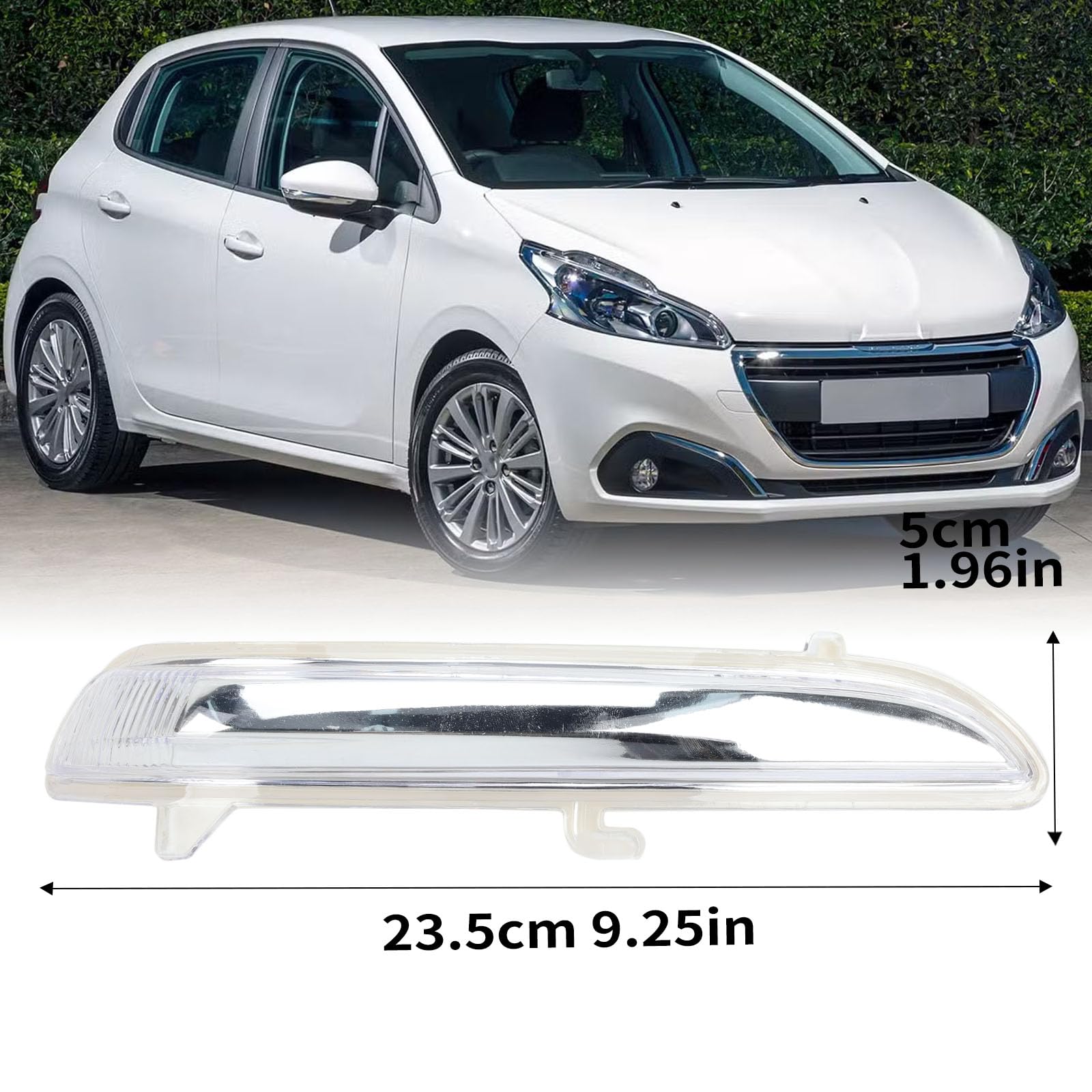Copertura per specchietto laterale, indicatore di direzione, adatto per Peugeot 2008/208 2012-2019 per Citroen C3 2017-2024 (lato destro)