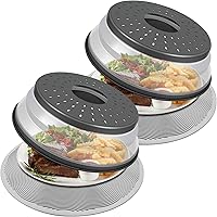 Vista 9 de Paquete de 2 fundas para alimentos para microondas con tapete de 10 pulgadas, tapete como soporte para tazón, cubierta para protector