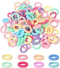 200 Pcs Baby Hair Bands,Cotton Bobbles for Girls, High Elasticity, Candy Colors, Toddler Hair Bands, 2.5 CM Diameter