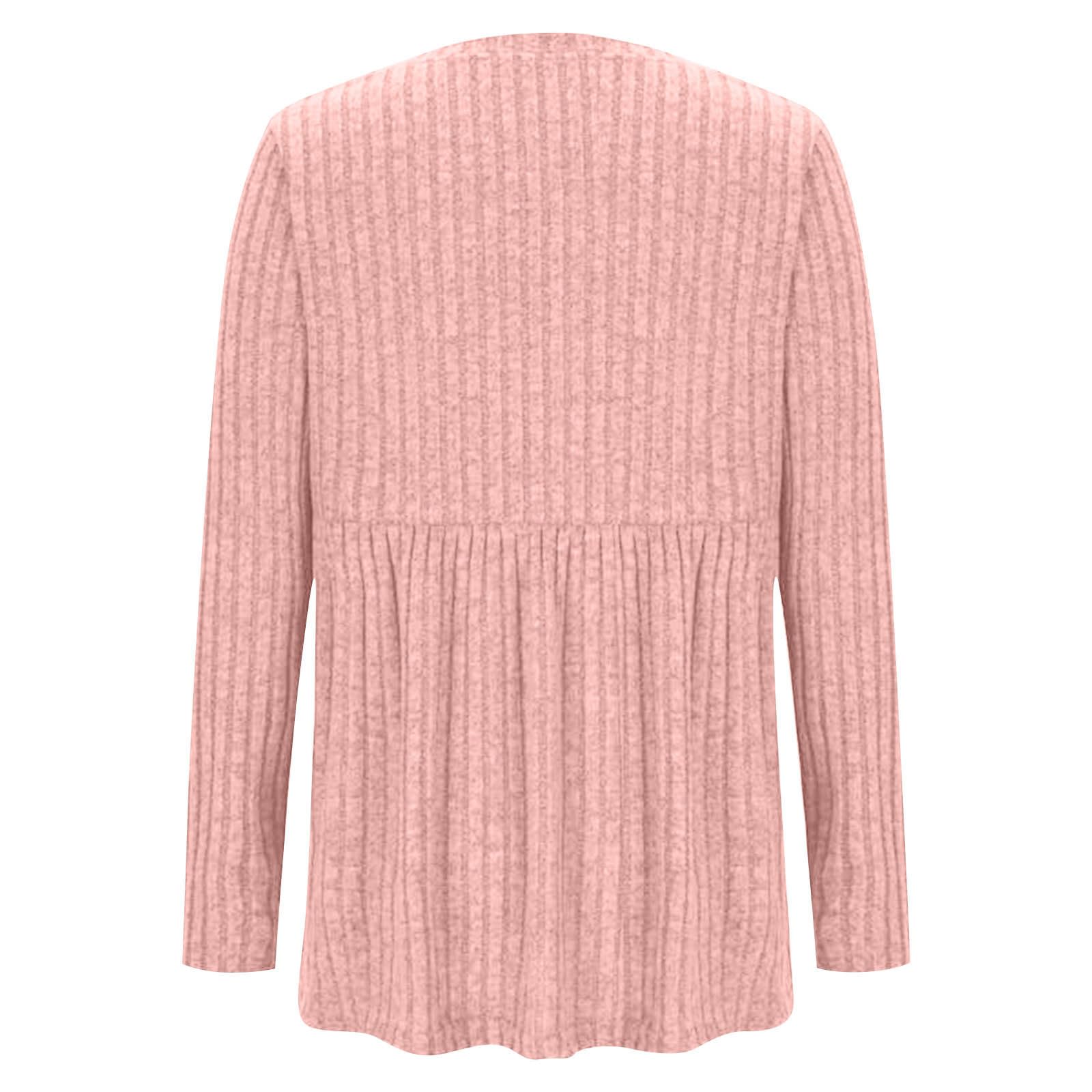 Maglioni premaman da donna a maniche lunghe girocollo pullover lavorato a maglia camicie gravidanza signore longline camicette felpe tunica top casual vestibilità larga maglione lavorato a