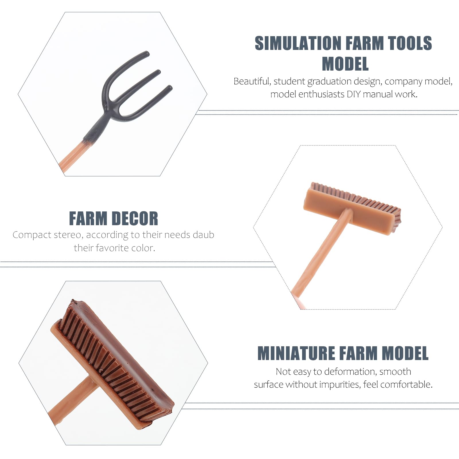 TOYANDONA Set De 11 Mini Outils Et Aliments De Ferme – Décoration Miniature En PVC Pour Diorama, Bac à Sable Et Scène Agricole