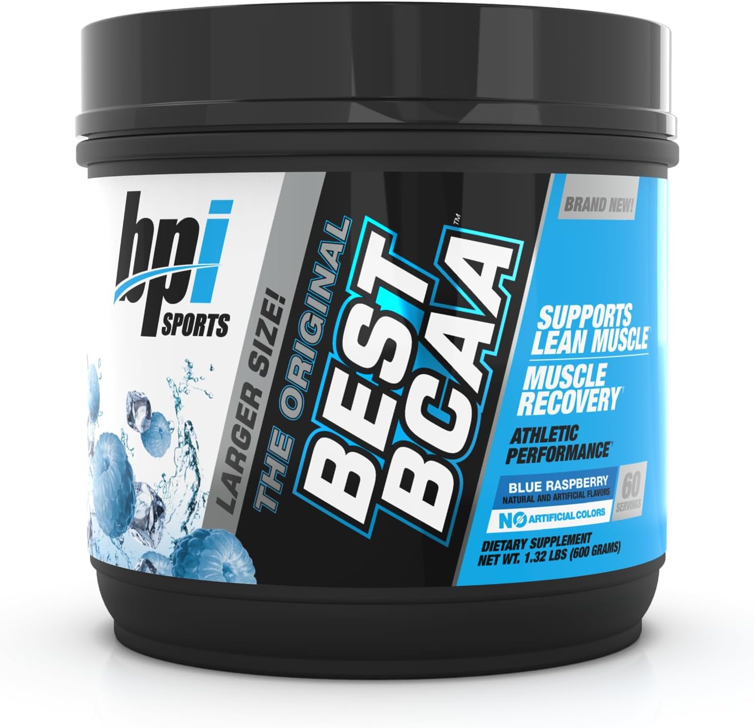 BPI Sports Best BCAA - BCAA Powder - Branched Chain Amino Acids - Muscle Recovery - Muscle Protein Synthesis - Improved Performance โ Hydration โ Blue Raspberry - 60 Servings - 21.12 Oz