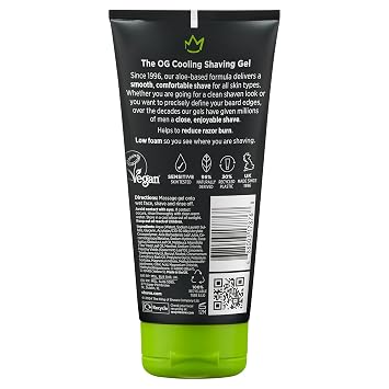 King of Shaves Cooling Shave Gel for Men Aloe Tea Tree 2 x 5.92 fl oz