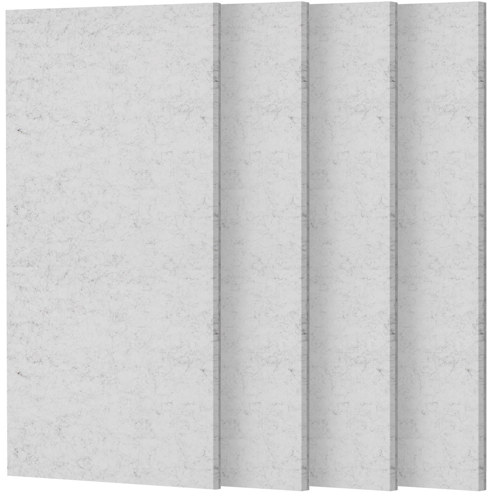 TONOR Paneles Decorativos para Pared, 4 Paneles 112x55 cm, Panel Acusticos Autoadhesivos para la Decorativo de Paredes Interiores, Estudio, Sala de Estar, Oficina, Gris Claro