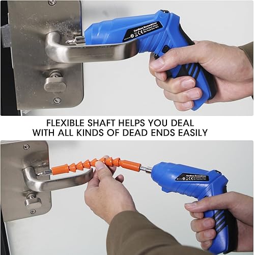 Miniatura 3 de Destornillador eléctrico inalámbrico, destornillador eléctrico recargable de 3.6 V con 47 accesorios, carga USB, pistola de tornillo de 3 Nm, mini