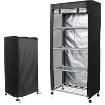 Klmnop Storage Shelf Cover Fits Racks 36" L X 18W X 72H | Waterproof/Dustproof Storage Shelving Unit Cover with Zipper, Wire Rack Covers for Home, Office, GarageBlack