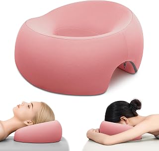 Face Down Pillow for Massage - Eye Surgery Face Pillow, Suitable for Massage Beds and Home Sleep, with Memory Foam, and Removable Pillowcase (Pink)
