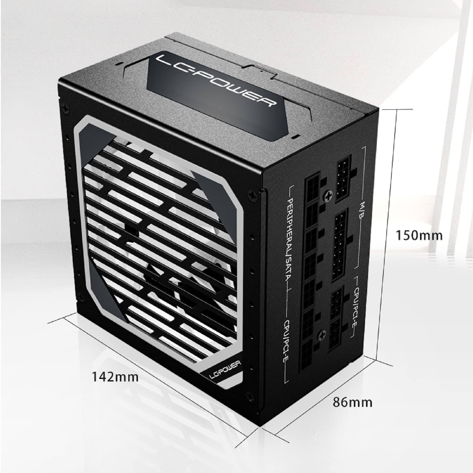 LC POWER LC6850M V3.0 Alimentatore 850W, certificato 80 Plus Gold, ATX 3.0 100% modulare, supporto PCIe 5.0, cavi piatti(LC6850M-V3.0| 80 Plus Gold)