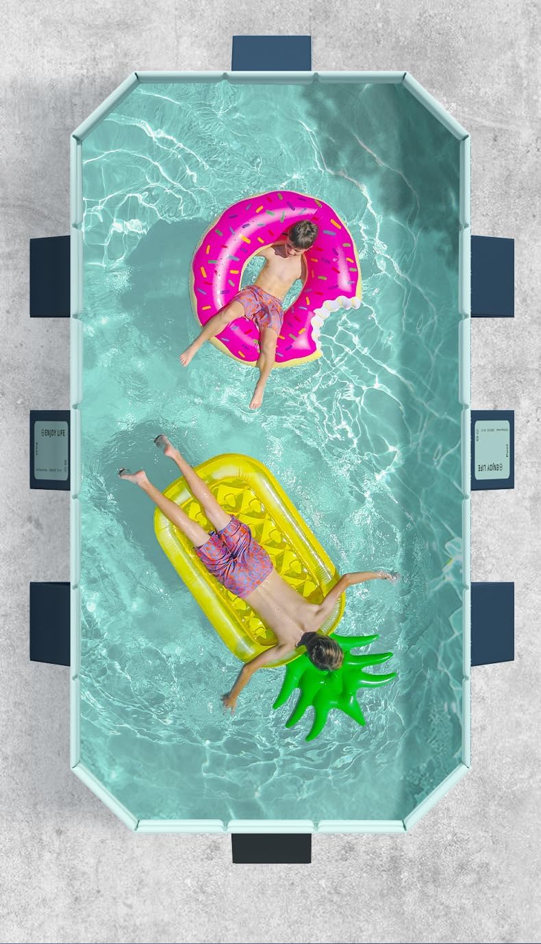 A Foldable Non-Inflatable Swimming Pool Suitable for Both Children and Adults. It is Easy to Set up and Serves as a Backyard Swimming Pool for Families and Pets to Enjoy The Fun of Summer. (157.48 in)