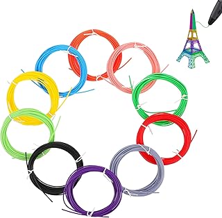 12Pcs 3D Pen/3D Printer Filament, 3D Printer PCL Filament, 5 Meters 3D Printing PCL Filament for 3D Printers and 3D Pens (Random Color, Multicolour Value Pack,)