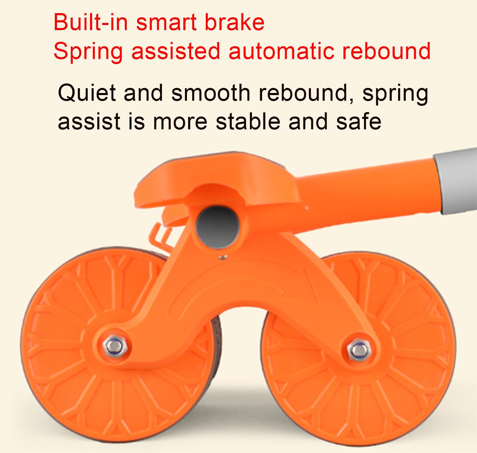 Automatisches Rebound-Bauchrad – Ab-Roller mit Ellenbogenstütze und Timer – Bauch-Roller für Rumpftraining, Heimgymnastik, Bauchübungen,A