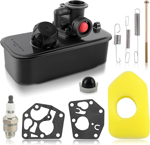 Carbhub 494406 Tanque de combustible y carburador 795477 de repuesto para 498809 498809A 795469 794147 699660 794161 498811 Carb con bombilla de