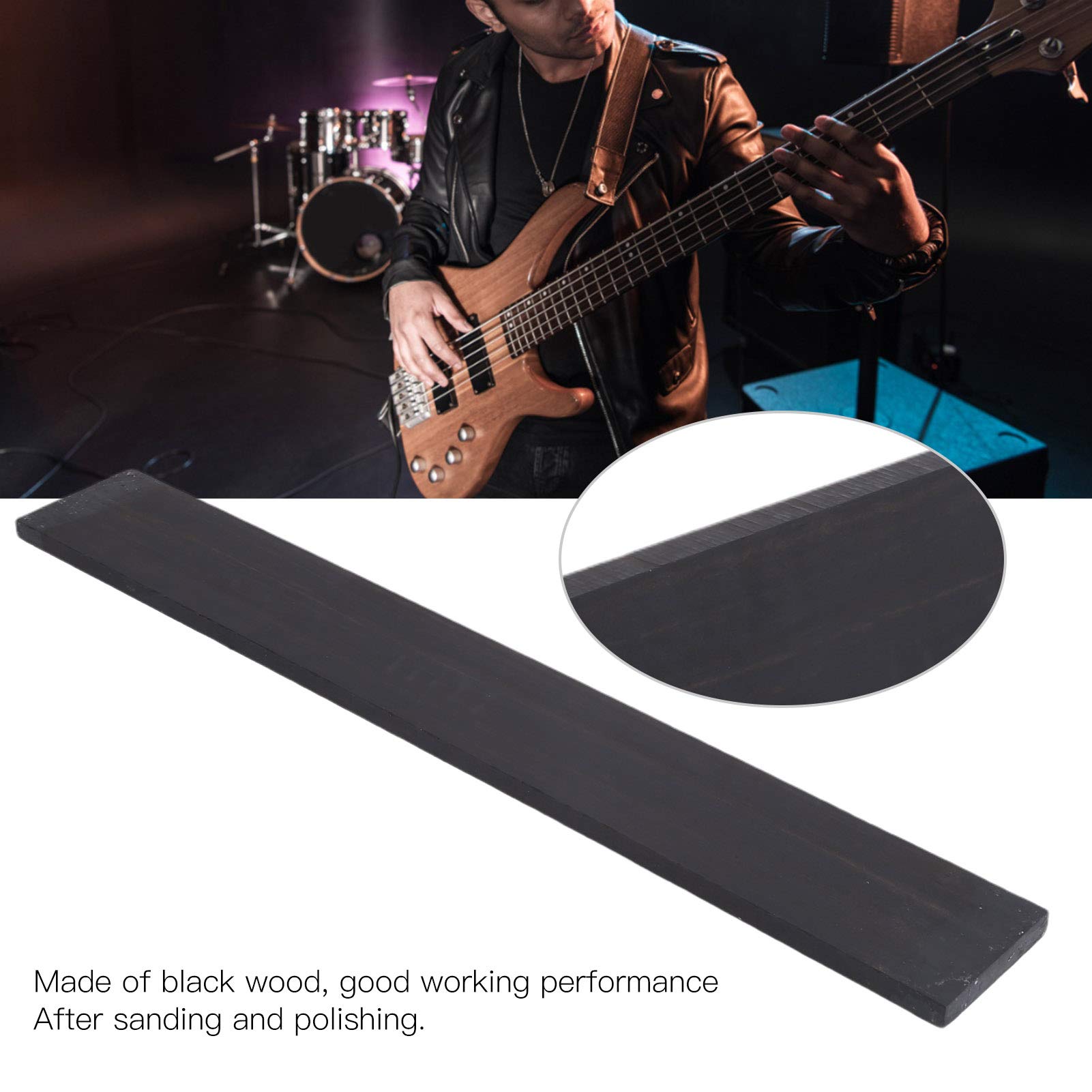 DIY podstrunnica do gitary, hebanowa podstrunnica, podstrunnica akcesoria do gitary dla majsterkowiczów gitara akustyczna Ukulele akcesoria do instrumentów muzycznych
