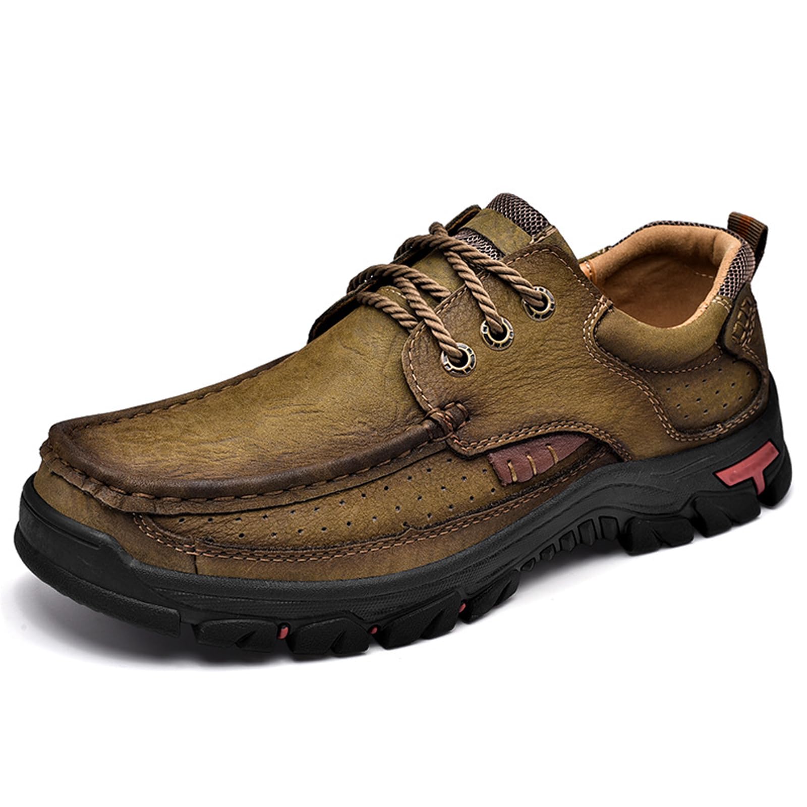 Scarpe da Trekking da Uomo, Scarpe da Trekking Stivali da Escursionismo in Pelle Impermeabile, Scarpe Sportive da Uomo, Antiscivolo, Leggere, Ortopediche