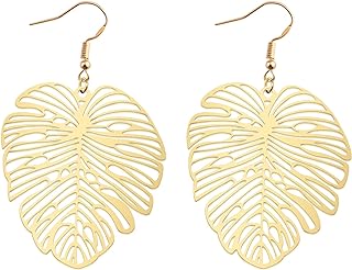 Monstera Gold Earrings Leaf Earrings Dainty Monstera Leaf Earrings Monstera Jewelry