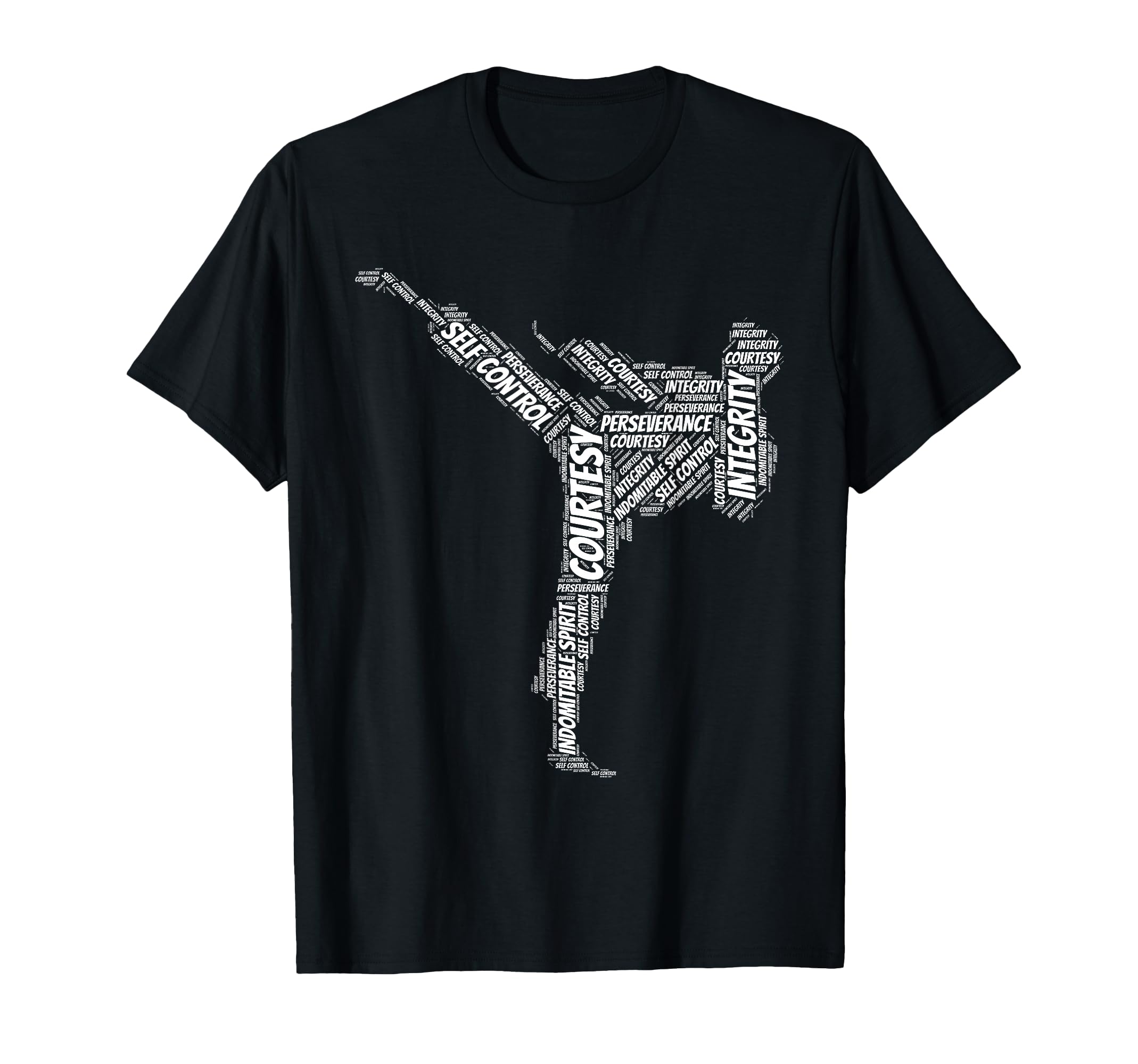 Taekwondo Fighter 5 Tenets of TKD Martial Arts T-Shirt