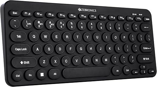 ZEBRONICS K4000MW Wireless Keyboard with 2 Bluetooth & 2.4 GHz Wireless Connection,78 Keys, Integrated Multimedia Keys,Minimalist Design,Compatible…