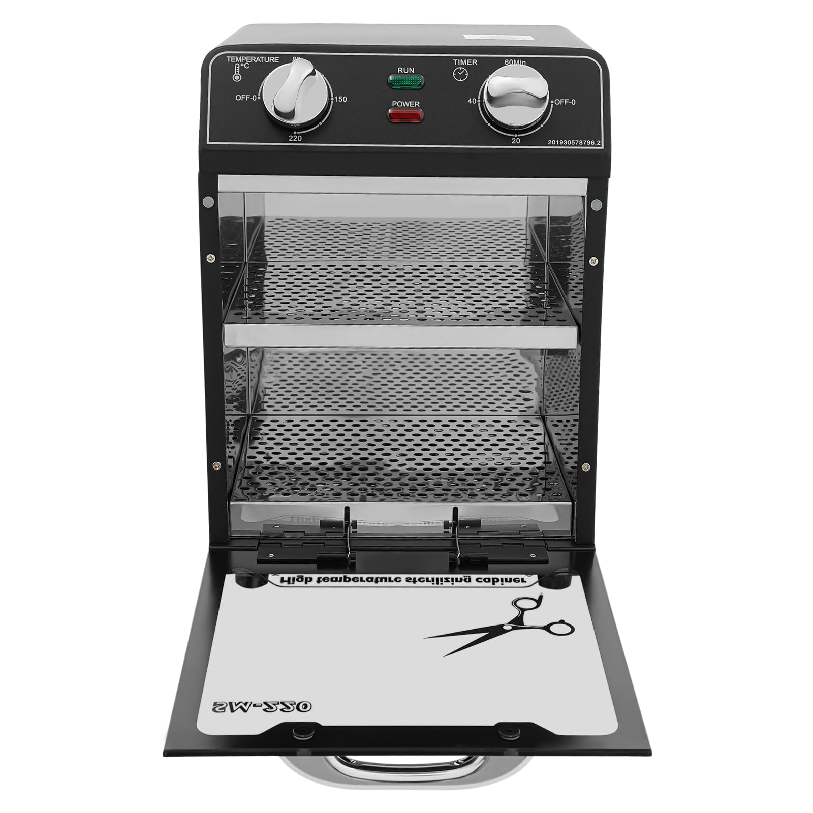 Esterilizador de alta temperatura 8L para salón de uñas, 600 W, esterilizador de aire caliente, armario desinfectante para herramientas de uñas, utensilios de metal