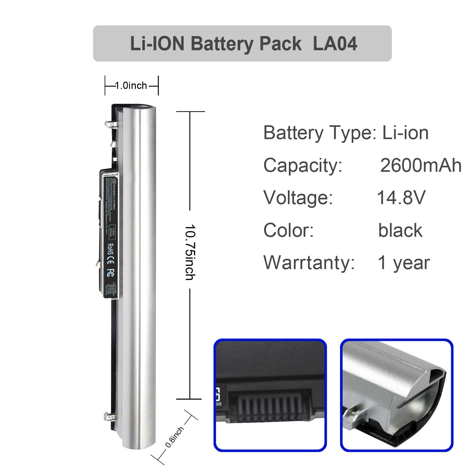 KHlove Batterie 68Wh Pour Dell Latitude 5480 5580 5490 - Compatible E5480 E5580 GJKNX