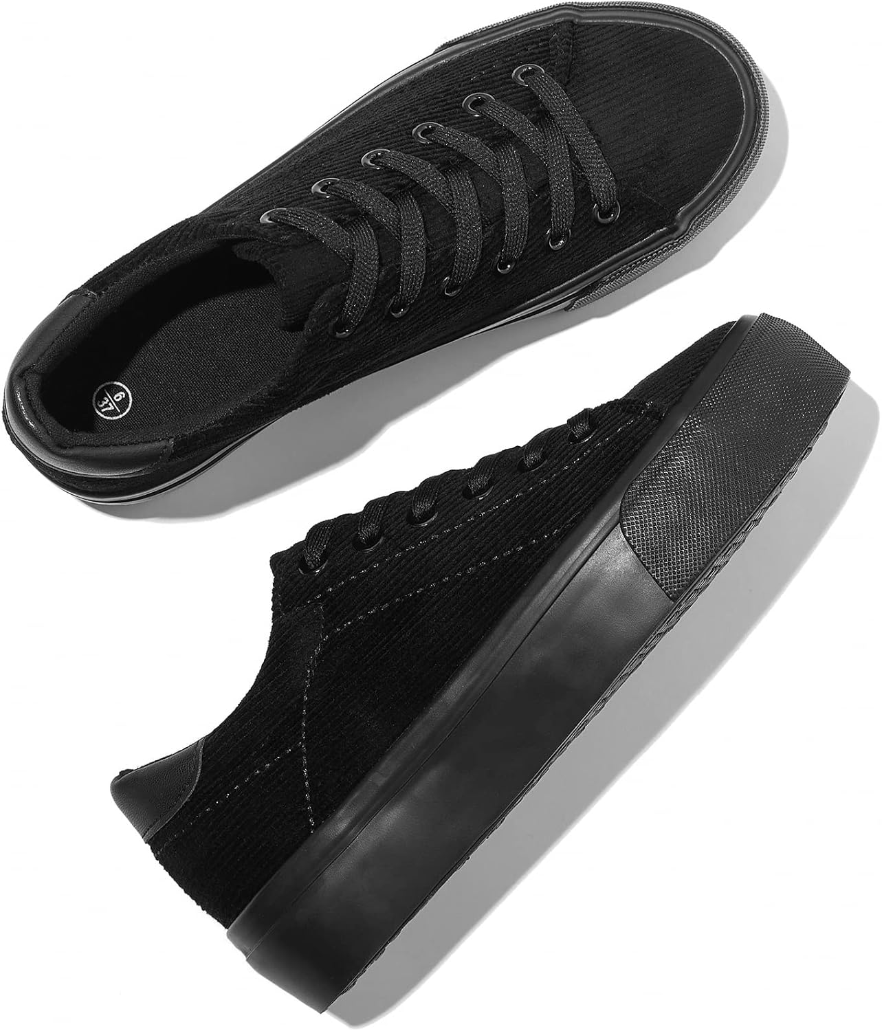 THATXUAOV Womens Platform Sneakers White Tennis Shoes Casual Low Top Fashion Sneakers - Image 8